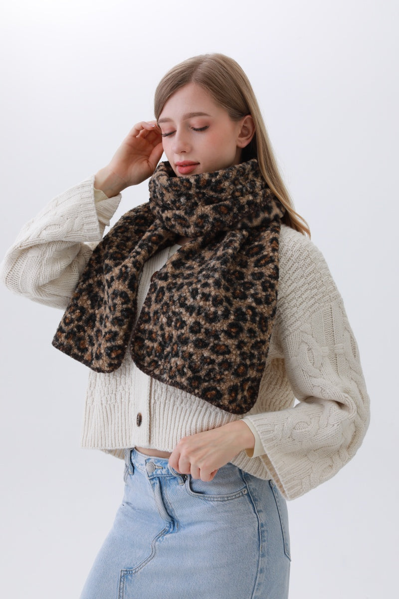 Leopard Print Woven Scarf – Animal Pattern Accent - NeoKira Unlimited