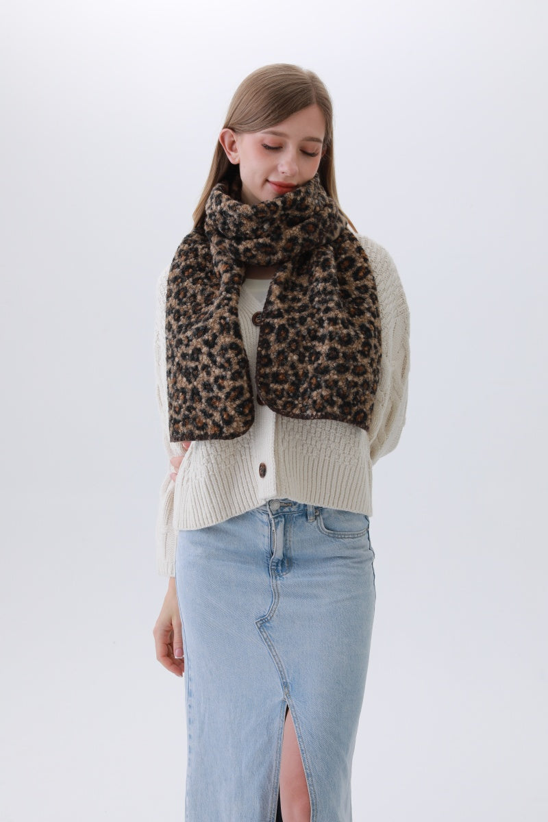 Leopard Print Woven Scarf – Animal Pattern Accent - NeoKira Unlimited