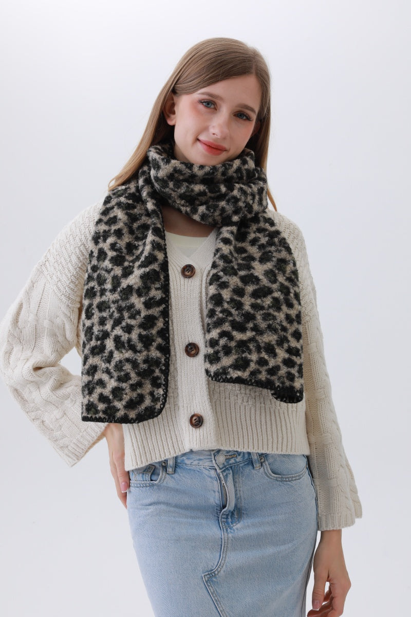 Leopard Print Woven Scarf – Animal Pattern Accent - NeoKira Unlimited