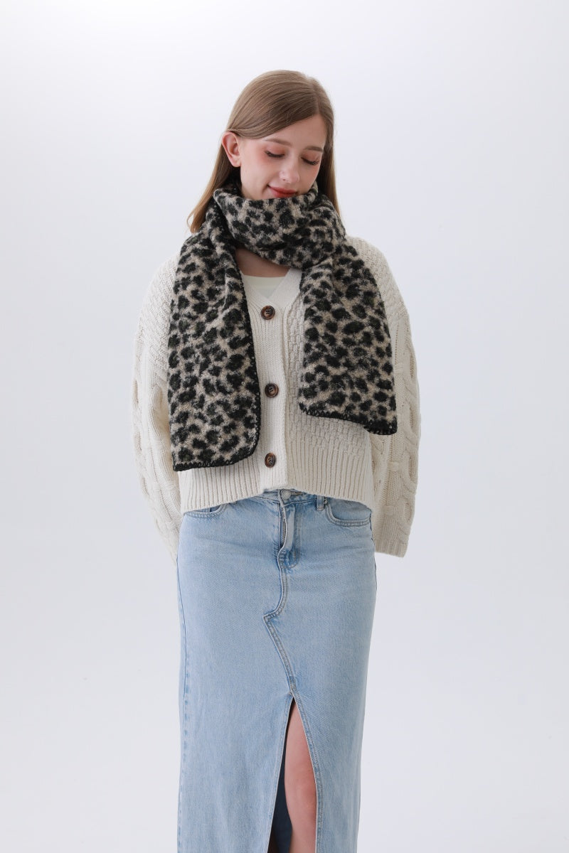 Leopard Print Woven Scarf – Animal Pattern Accent - NeoKira Unlimited