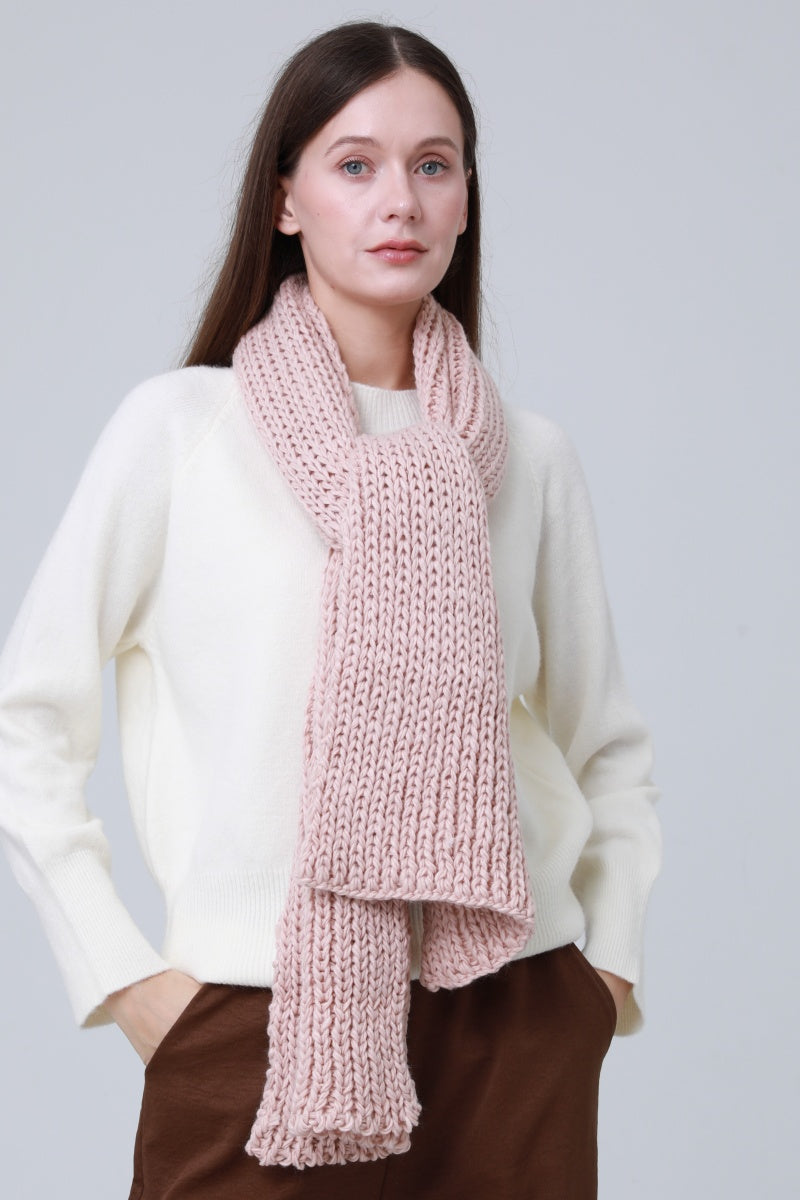 Chunky Ribbed Scarf – Oversized Winter Wrap for Women - NeoKira Unlimited
