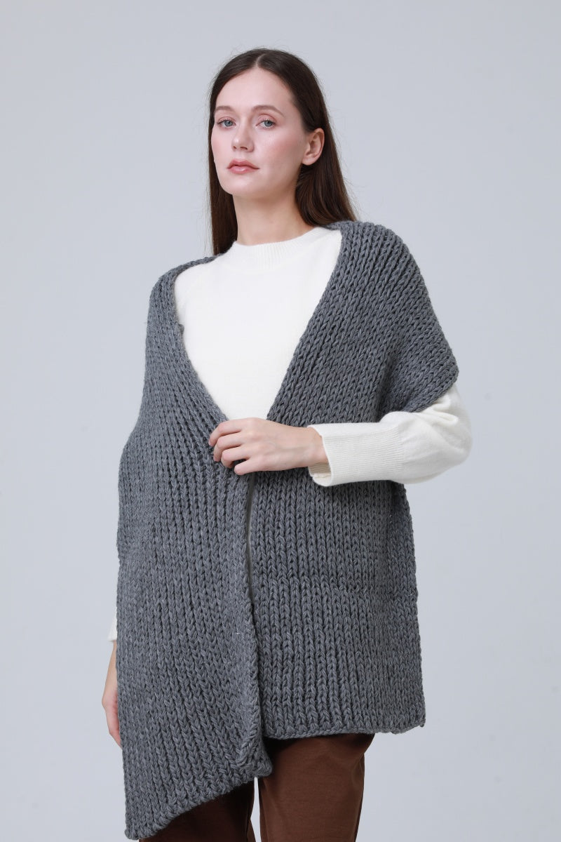 Chunky Ribbed Scarf – Oversized Winter Wrap for Women 🧣❄️ - NeoKira Unlimited
