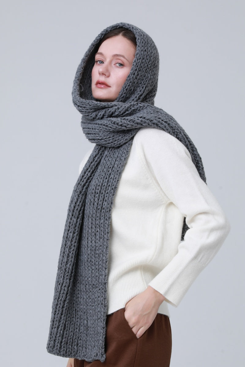 Chunky Ribbed Scarf – Oversized Winter Wrap for Women 🧣❄️ - NeoKira Unlimited