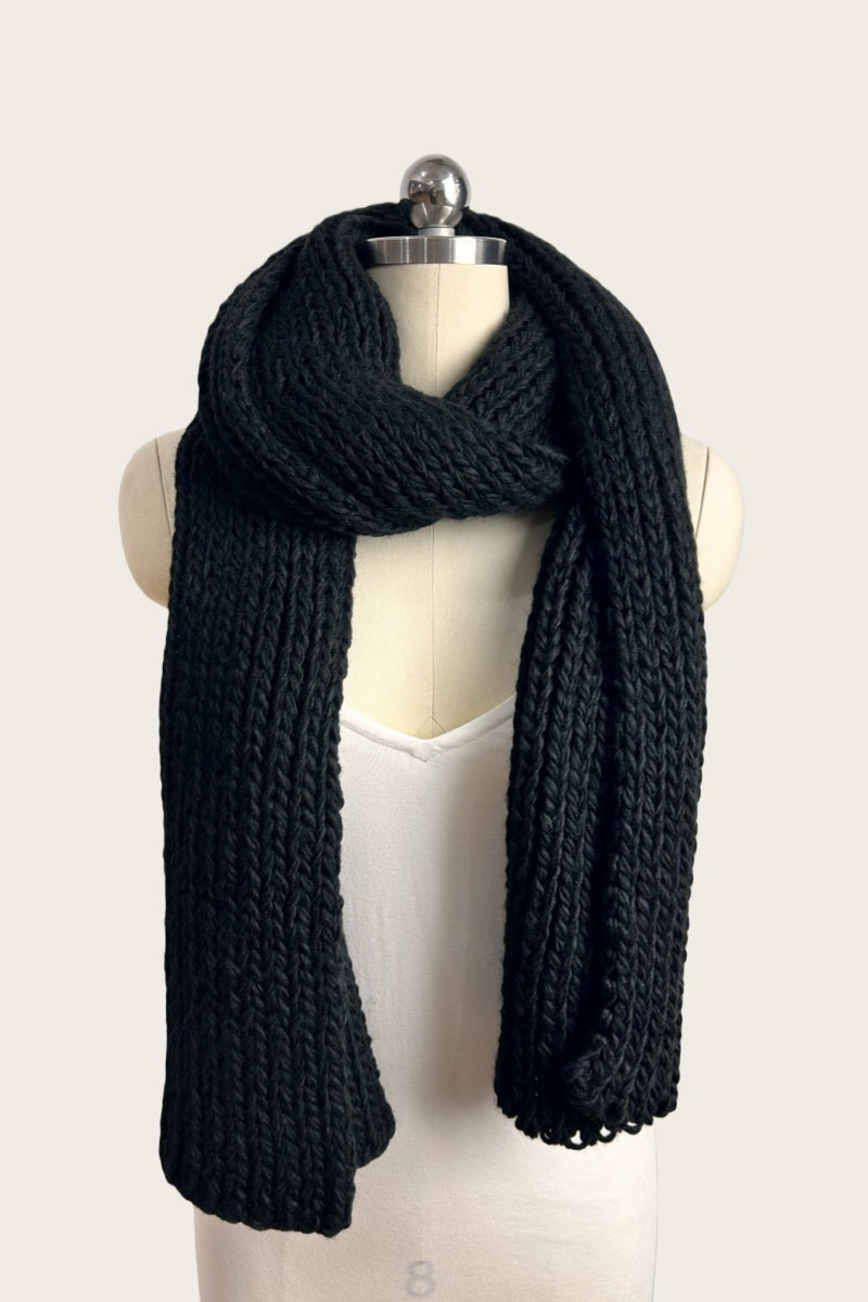 Chunky Ribbed Scarf – Oversized Winter Wrap for Women 🧣❄️ - NeoKira Unlimited