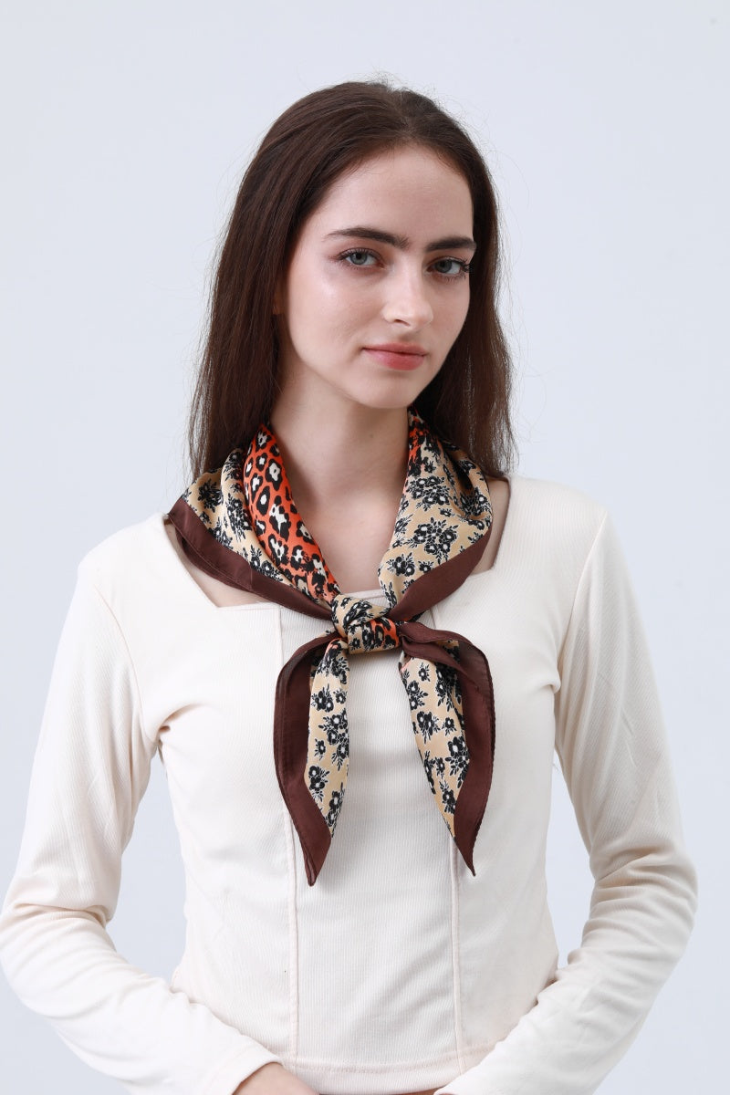 Leopard & Floral Print Bandana – Reversible Style - NeoKira Unlimited