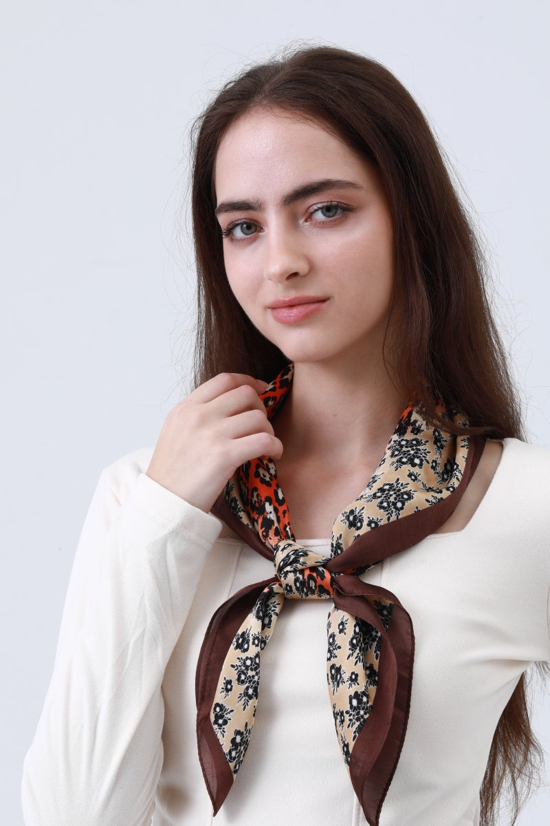 Leopard & Floral Print Bandana – Reversible Style - NeoKira Unlimited