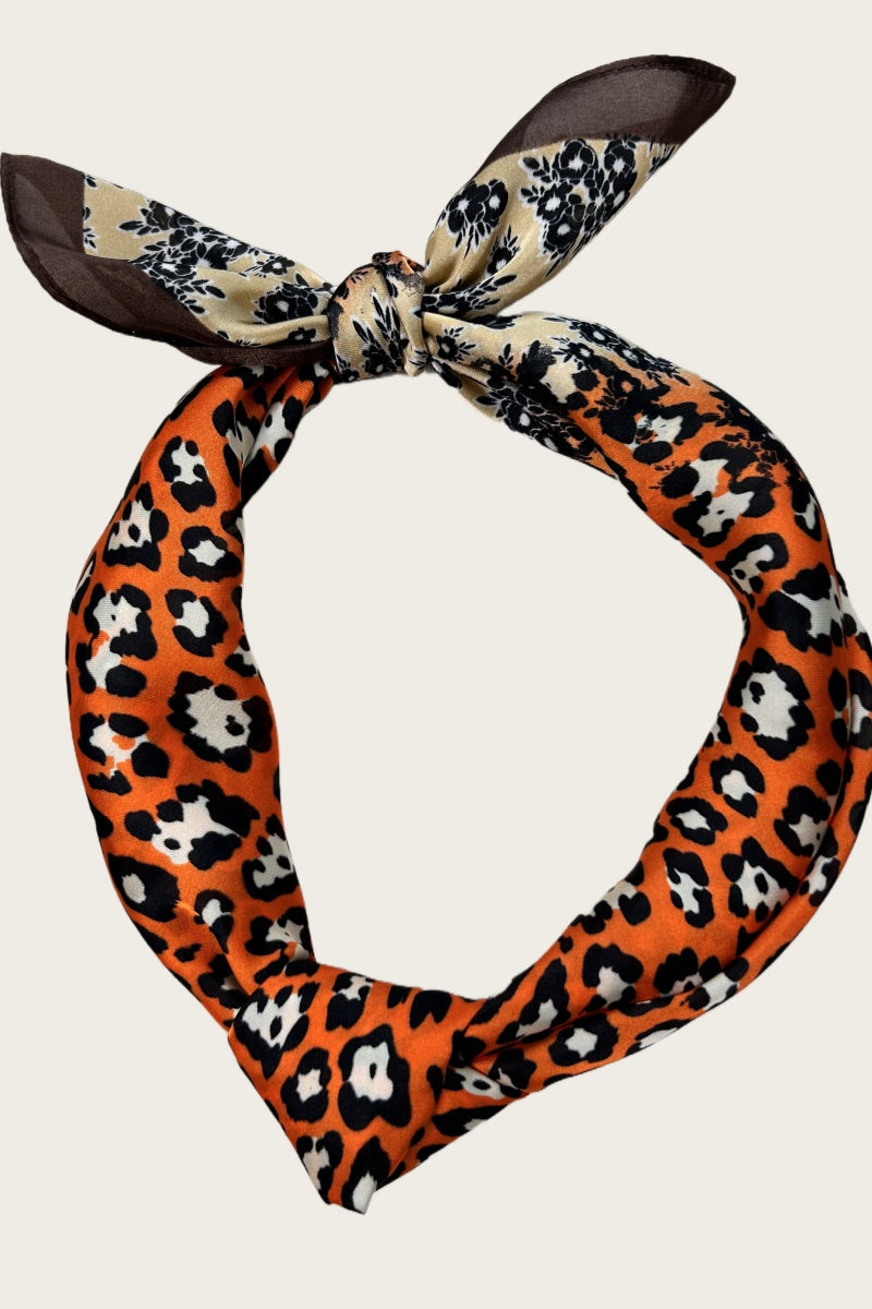Leopard & Floral Print Bandana – Reversible Style - NeoKira Unlimited