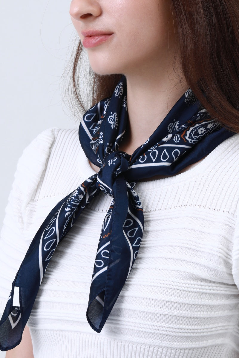 Bohemian Paisley Bandana - Multi-Way Silky Scarf - NeoKira Unlimited