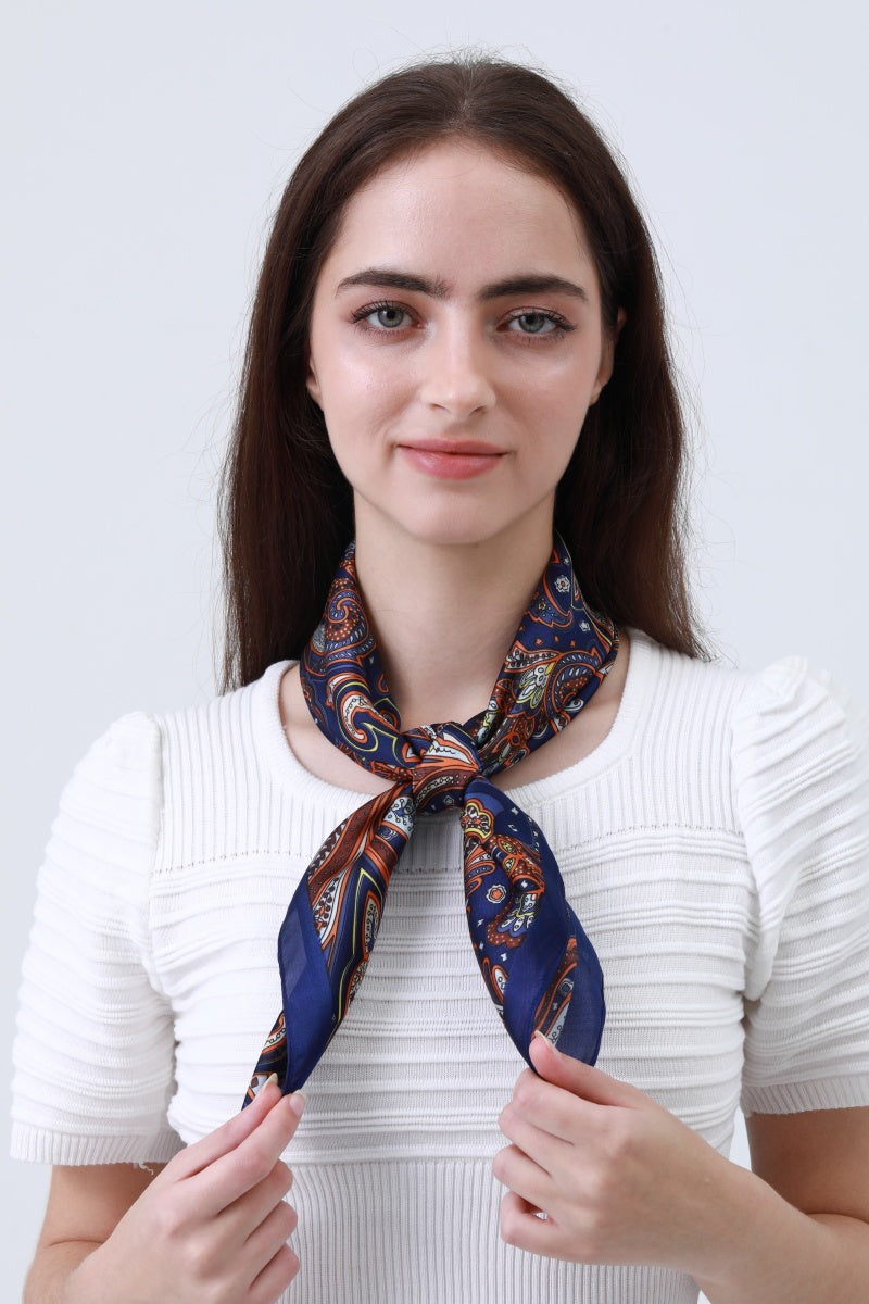 Vintage Paisley Silky Scarf - Timeless Bohemian Accent - NeoKira Unlimited