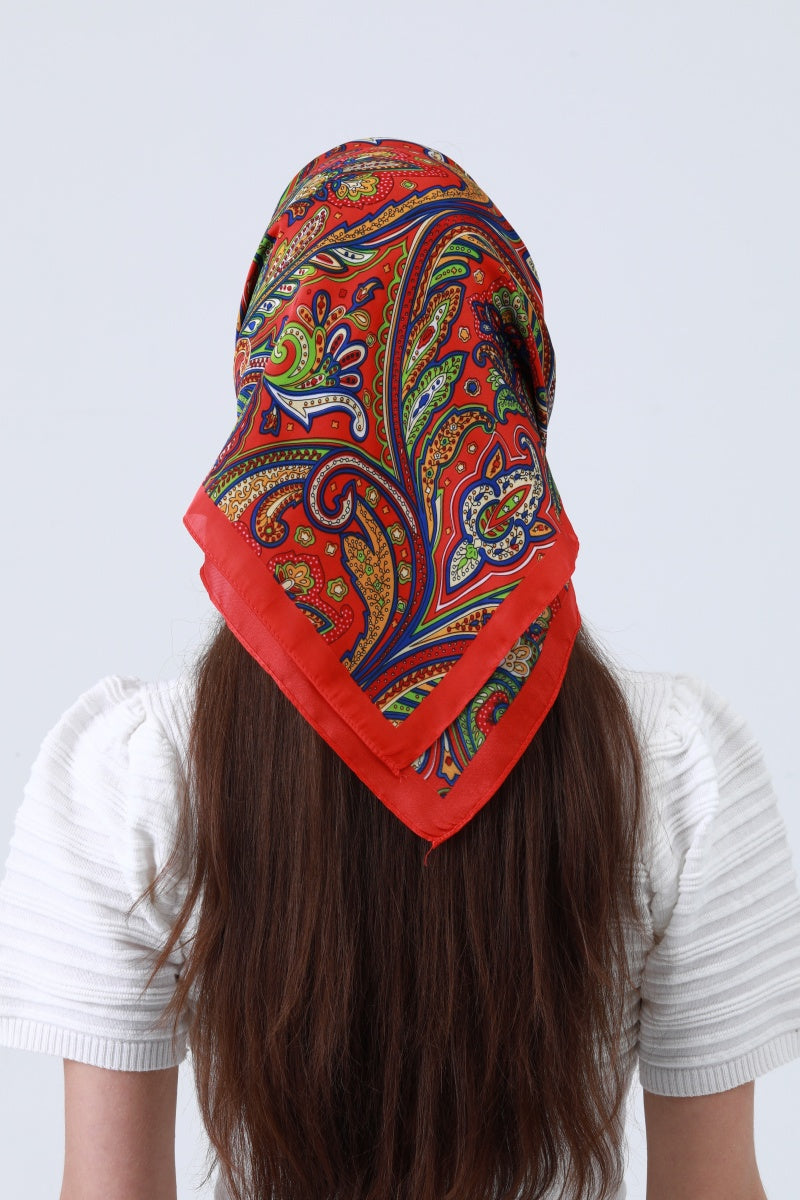 Vintage Paisley Silky Scarf - Timeless Bohemian Accent - NeoKira Unlimited