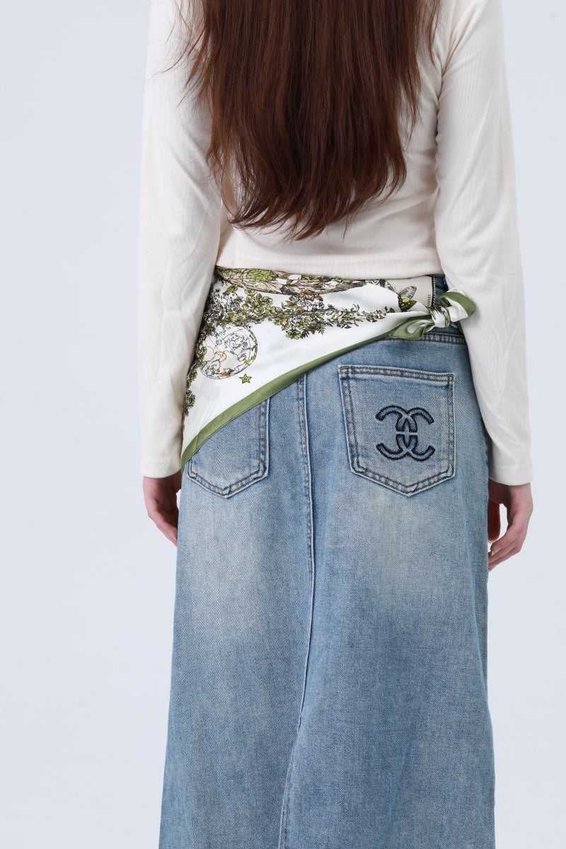Butterfly Floral Silky Bandana - Double-Sided Design - NeoKira Unlimited
