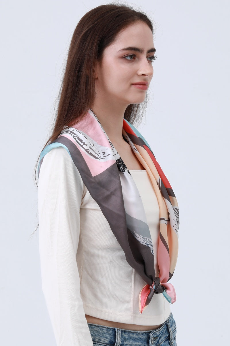 Equestrian Print Silk Scarf – Classic Horse Design - NeoKira Unlimited