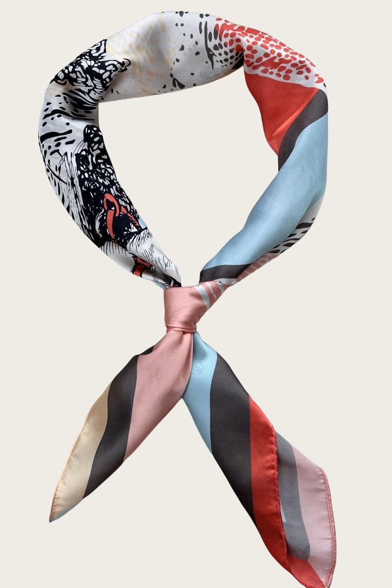 Equestrian Print Silk Scarf – Classic Horse Design - NeoKira Unlimited