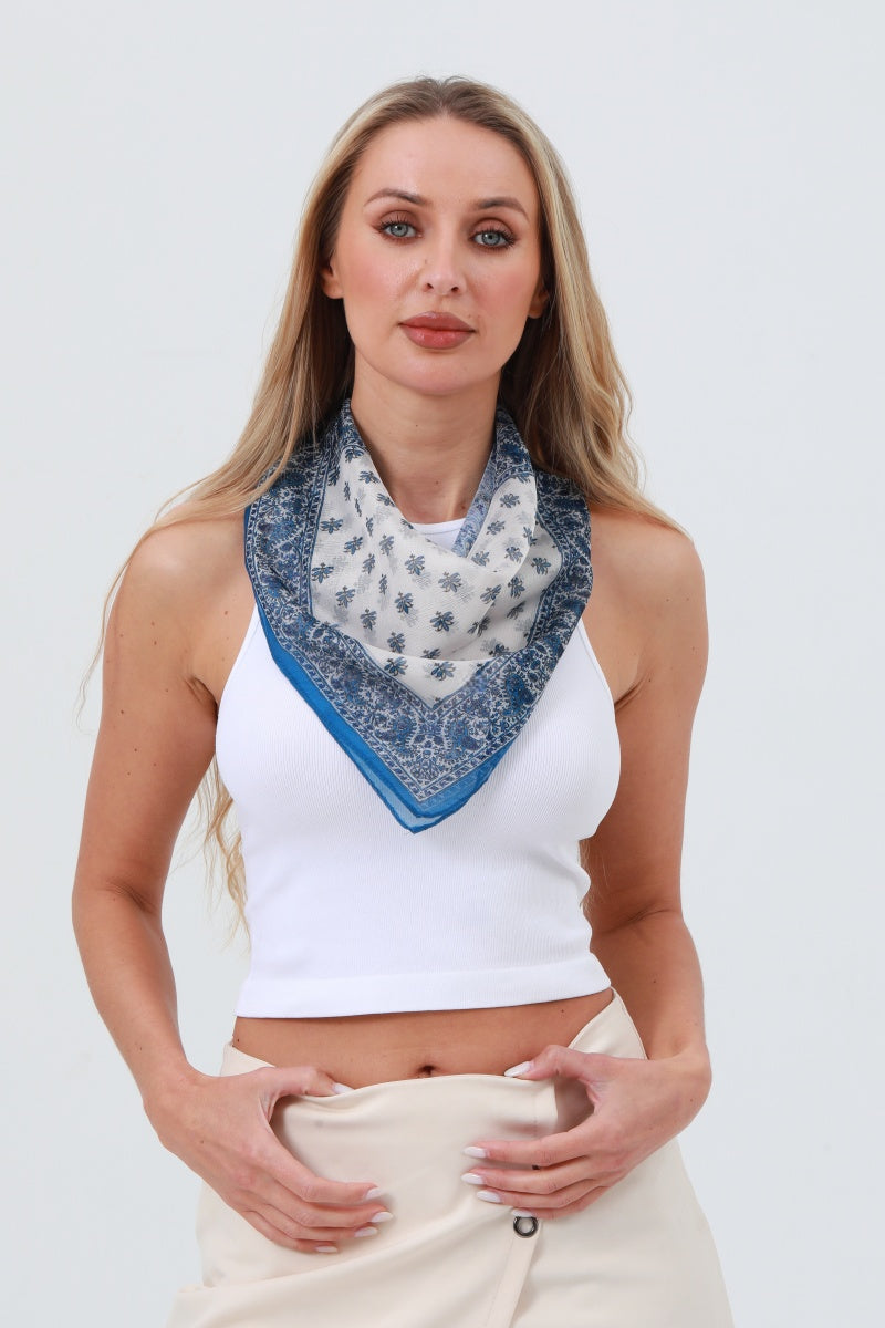 Color-Block Print Bandana – Lightweight & Versatile - NeoKira Unlimited