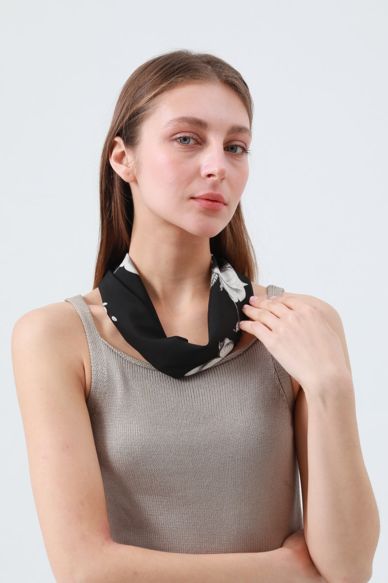 Camelia Floral Print Bandana – Smooth & Chic Scarf - NeoKira Unlimited