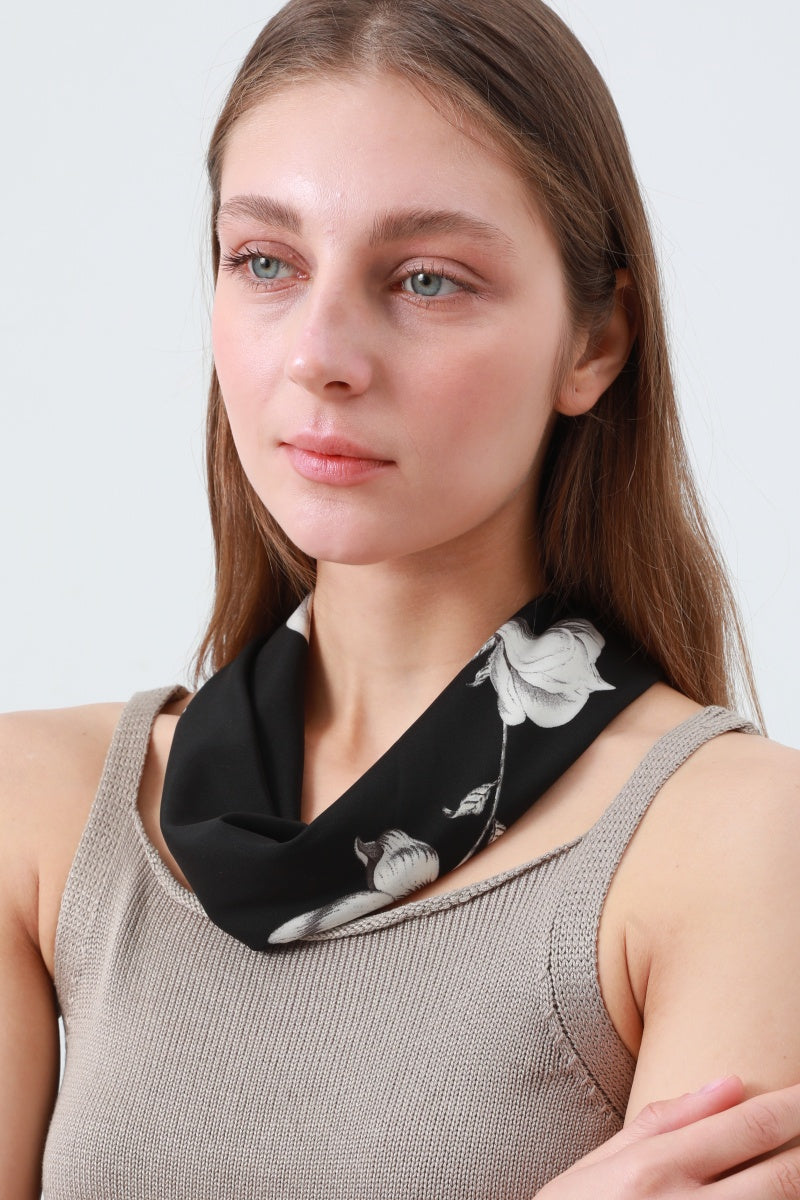 Camelia Floral Print Bandana – Smooth & Chic Scarf - NeoKira Unlimited