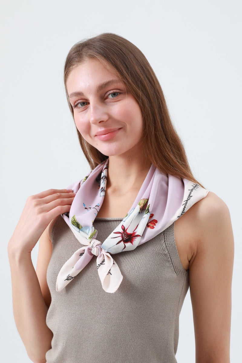 Camelia Floral Print Bandana – Smooth & Chic Scarf - NeoKira Unlimited