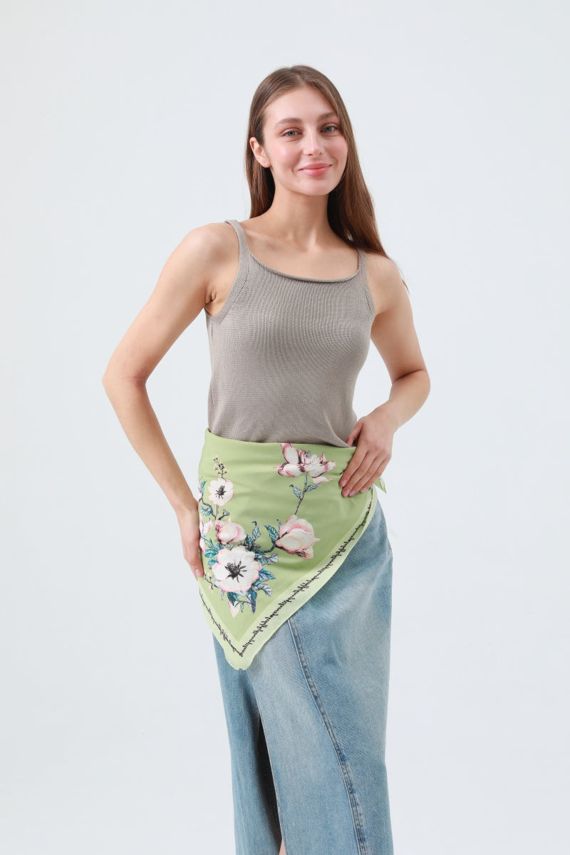 Camelia Floral Print Bandana – Smooth & Chic Scarf - NeoKira Unlimited