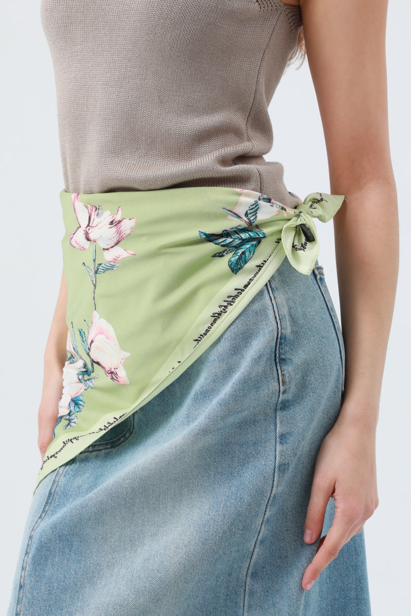 Camelia Floral Print Bandana – Smooth & Chic Scarf - NeoKira Unlimited