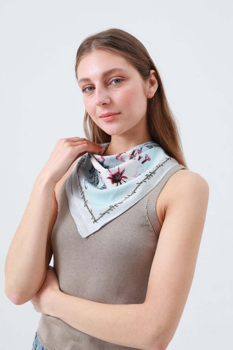 Camelia Floral Print Bandana – Smooth & Chic Scarf - NeoKira Unlimited
