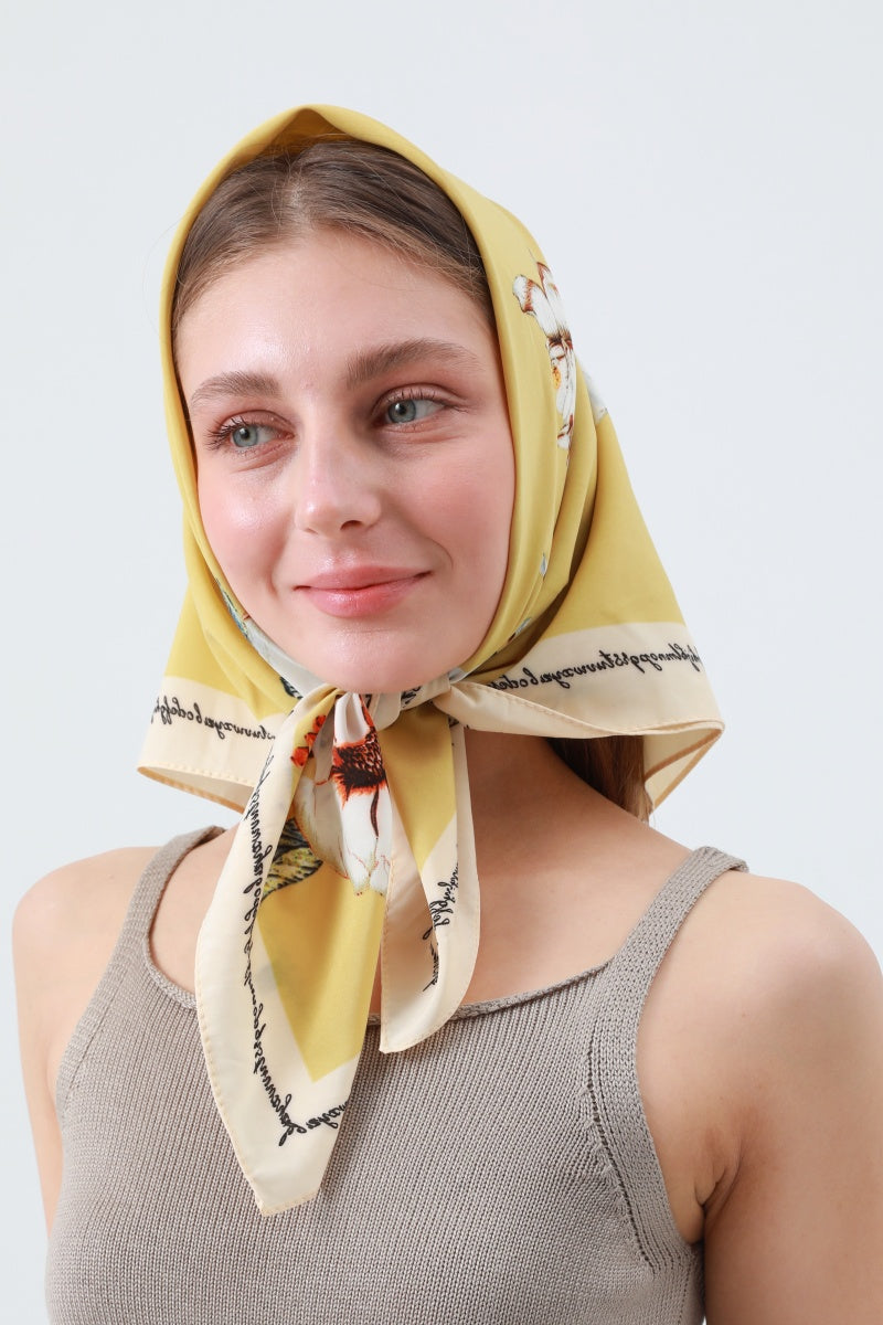 Camelia Floral Print Bandana – Smooth & Chic Scarf - NeoKira Unlimited