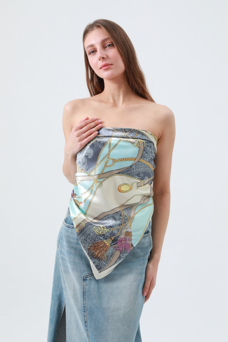 Silky Smooth Printed Square Scarf – Soft & Versatile Neckwear - NeoKira Unlimited