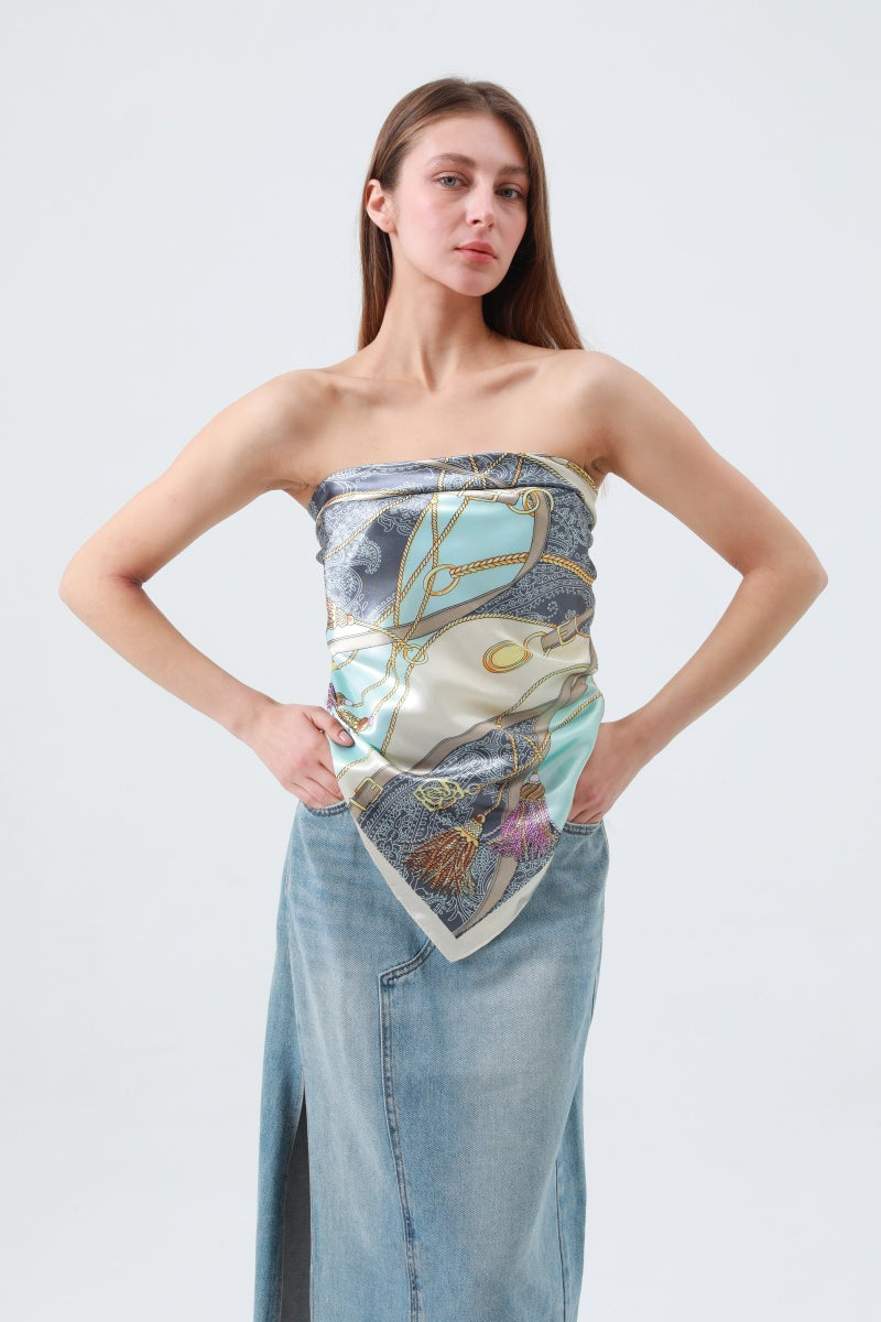 Silky Smooth Printed Square Scarf – Soft & Versatile Neckwear - NeoKira Unlimited