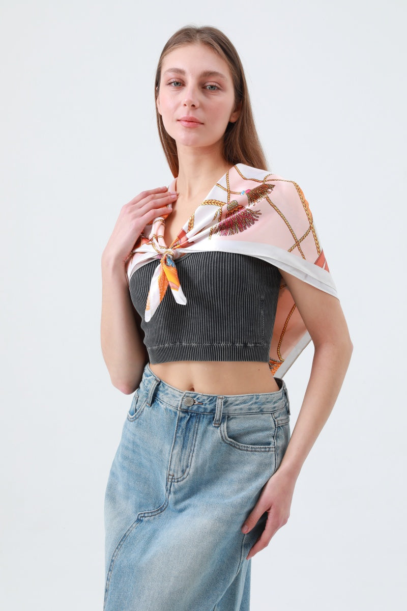 Silky Smooth Printed Square Scarf – Soft & Versatile Neckwear - NeoKira Unlimited