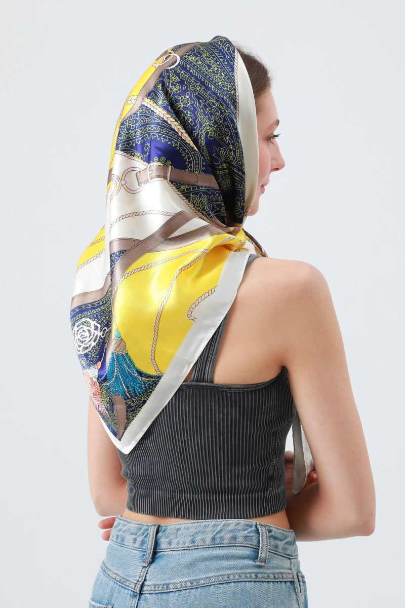 Silky Smooth Printed Square Scarf – Soft & Versatile Neckwear - NeoKira Unlimited