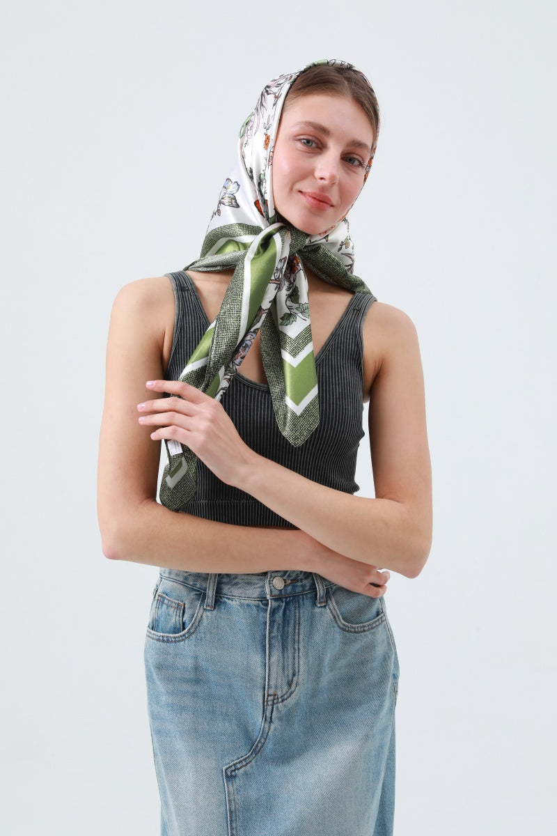 Silky Butterfly Floral Bandana – Summer Staple Scarf - NeoKira Unlimited