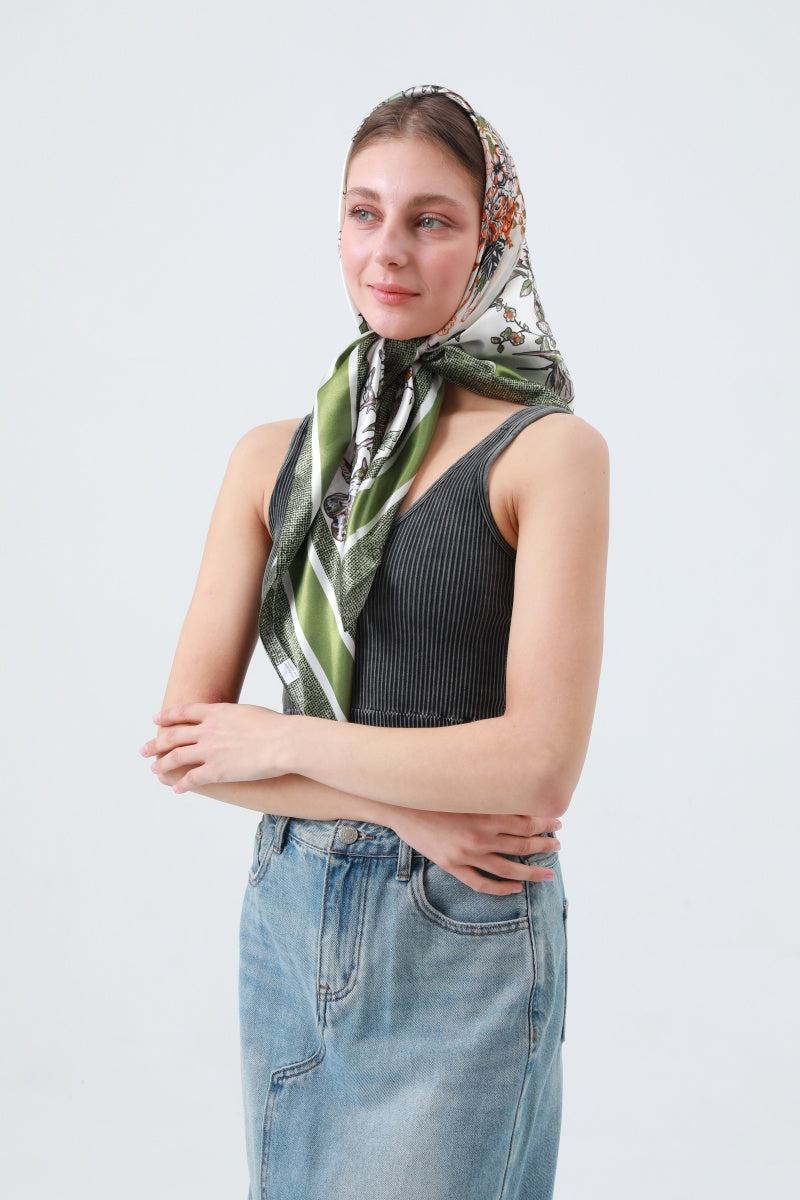 Silky Butterfly Floral Bandana – Summer Staple Scarf - NeoKira Unlimited