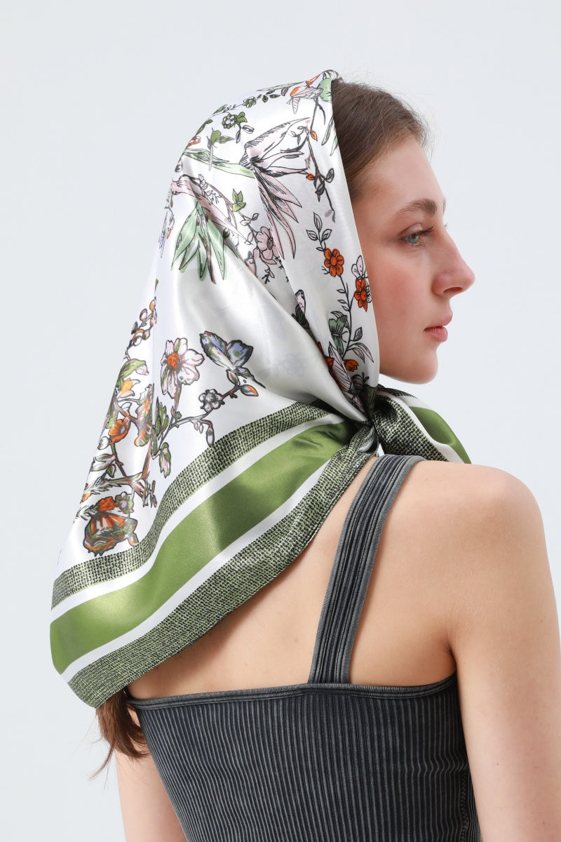 Silky Butterfly Floral Bandana – Summer Staple Scarf - NeoKira Unlimited