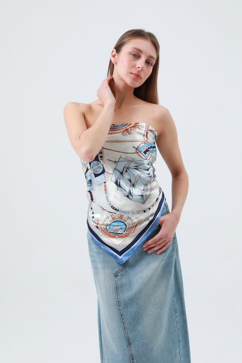 Vintage Sailboat Anchor Bandana – Soft Nautical Scarf - NeoKira Unlimited