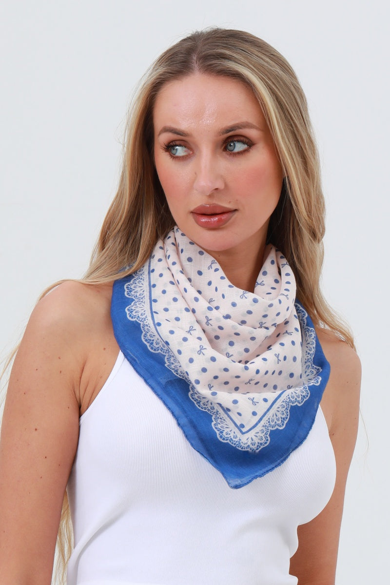 Printed Square Scarf – Lightweight & Versatile Spring Summer Accessory - NeoKira Unlimited