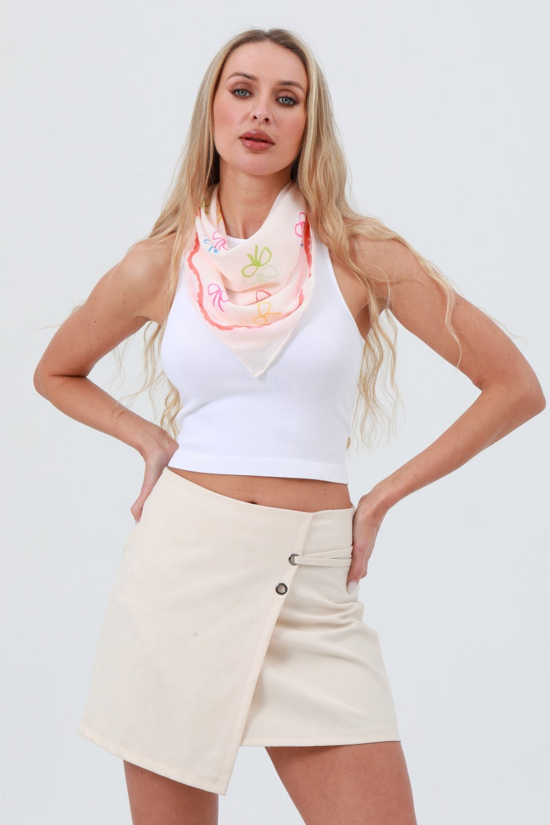 Printed Square Scarf – Lightweight & Versatile Spring Summer Accessory - NeoKira Unlimited