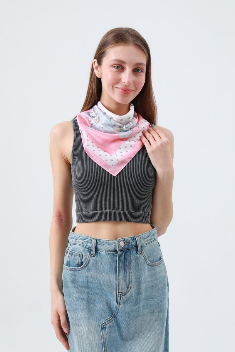 Delicate Bellflower Print Bandana – Square Style Neckwear - NeoKira Unlimited