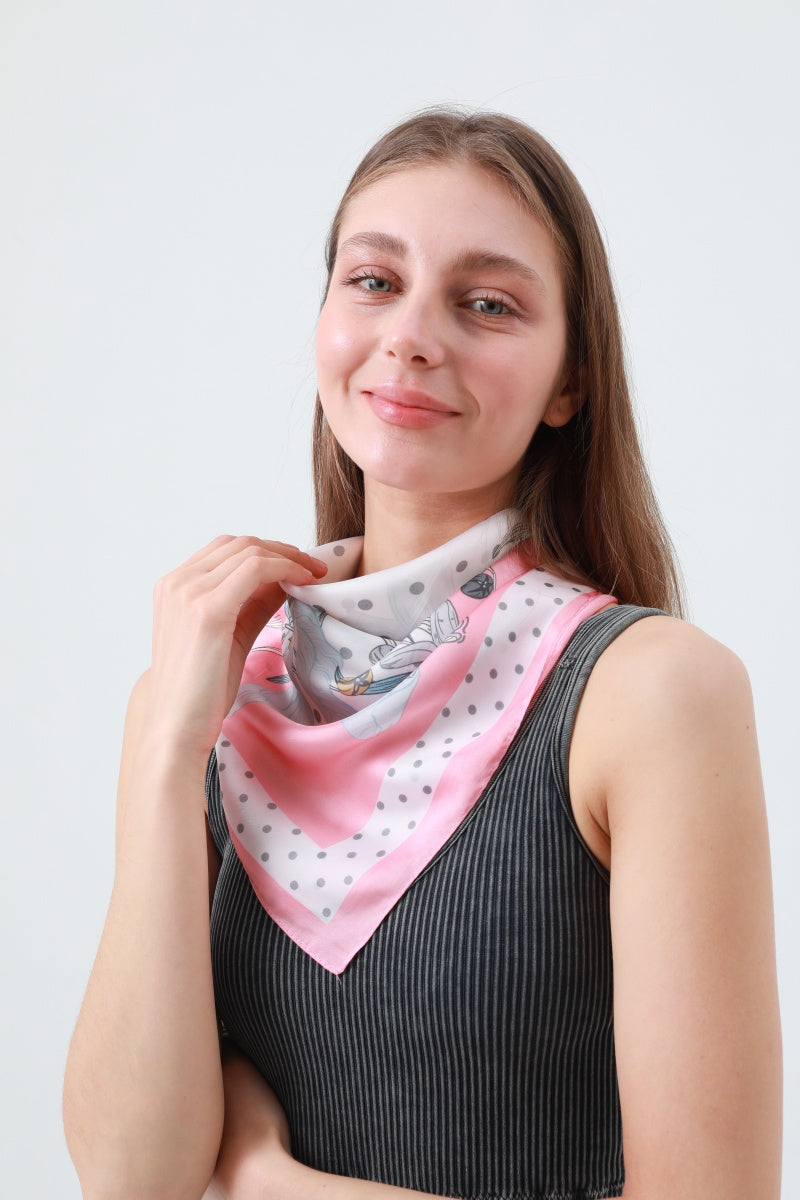 Delicate Bellflower Print Bandana – Square Style Neckwear - NeoKira Unlimited