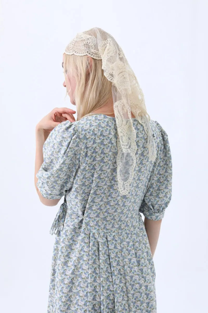 Boho Sheer Lace Headscarf – Retro Embroidered Triangle Hair Scarf for Women - NeoKira Unlimited