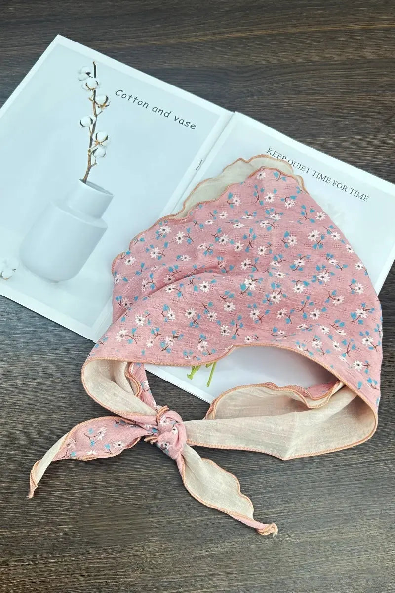 Floral Print Cotton Bandana Scarf – Versatile Head and Neck Accessory for Women - NeoKira Unlimited