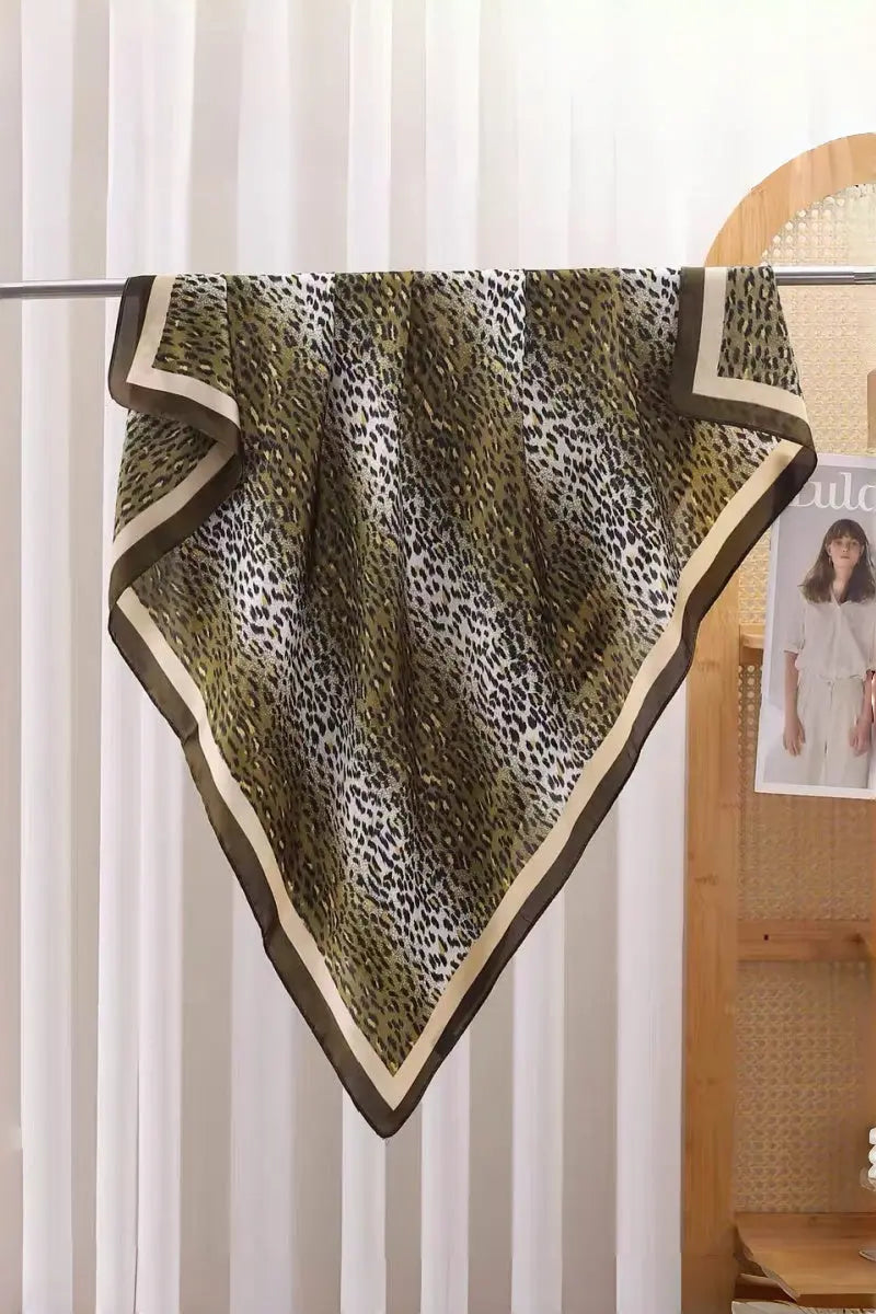 Classic Leopard Print Silk Scarf – Multi Purpose Neck & Head Wrap - NeoKira Unlimited