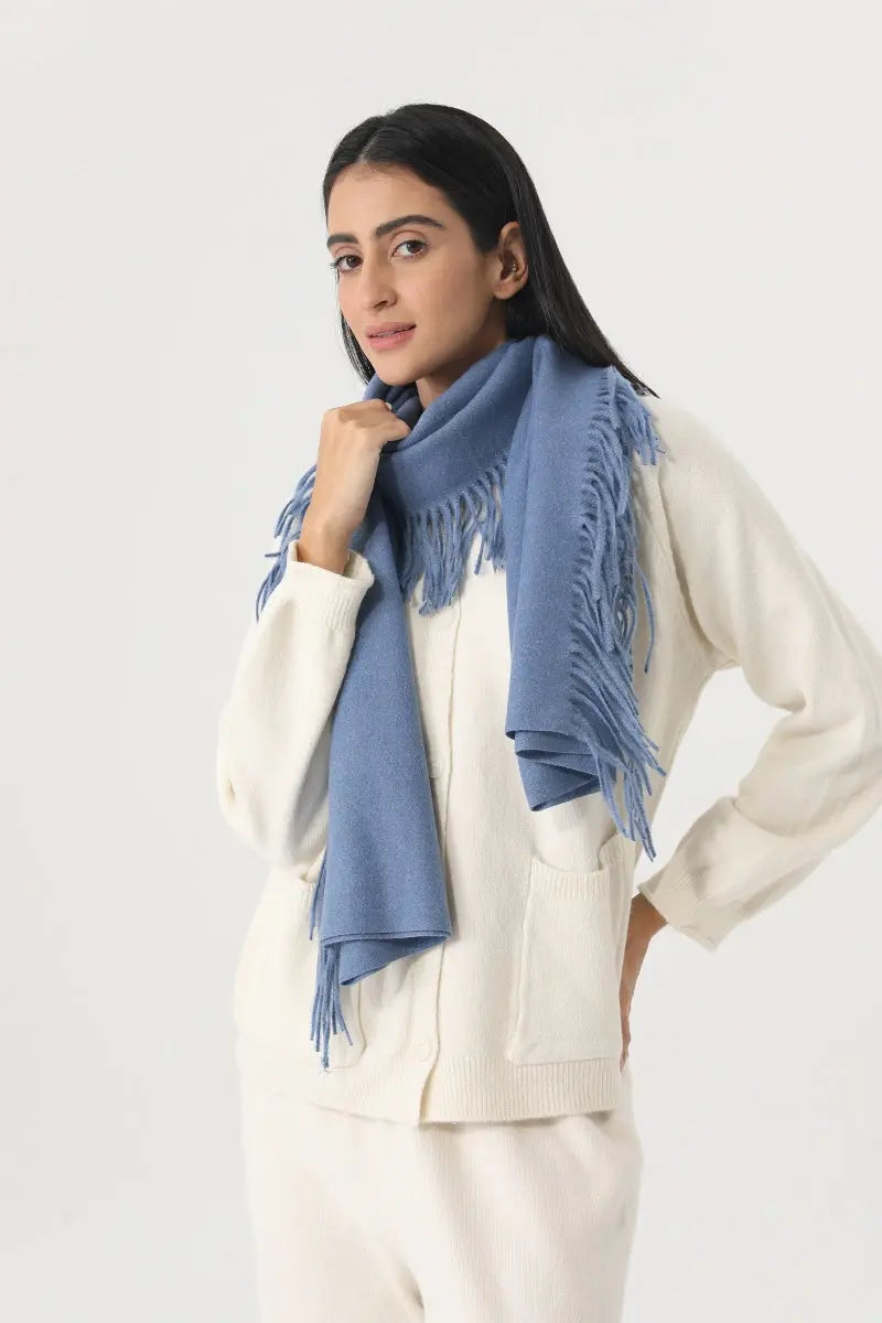 Solid Color Tassel Women Soft Thick Warm Winter Shawl 🧸🧣 - NeoKira Unlimited
