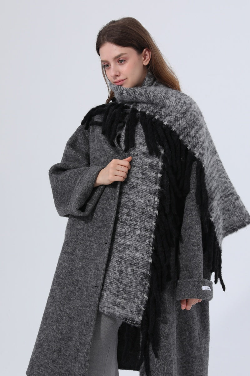 Women Thick Knit Chunky Tassel Winter Scarf Shawl Wrap - NeoKira Unlimited