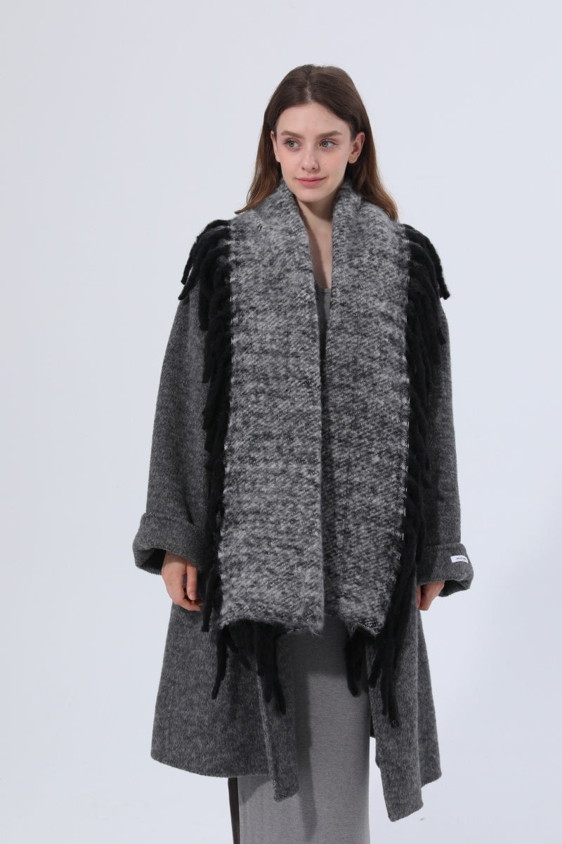 Women Thick Knit Chunky Tassel Winter Scarf Shawl Wrap - NeoKira Unlimited
