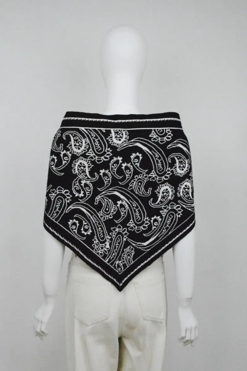 Paisley Knit Triangle Scarf Multi Wear Head Wrap 🧶🍂 - NeoKira Unlimited