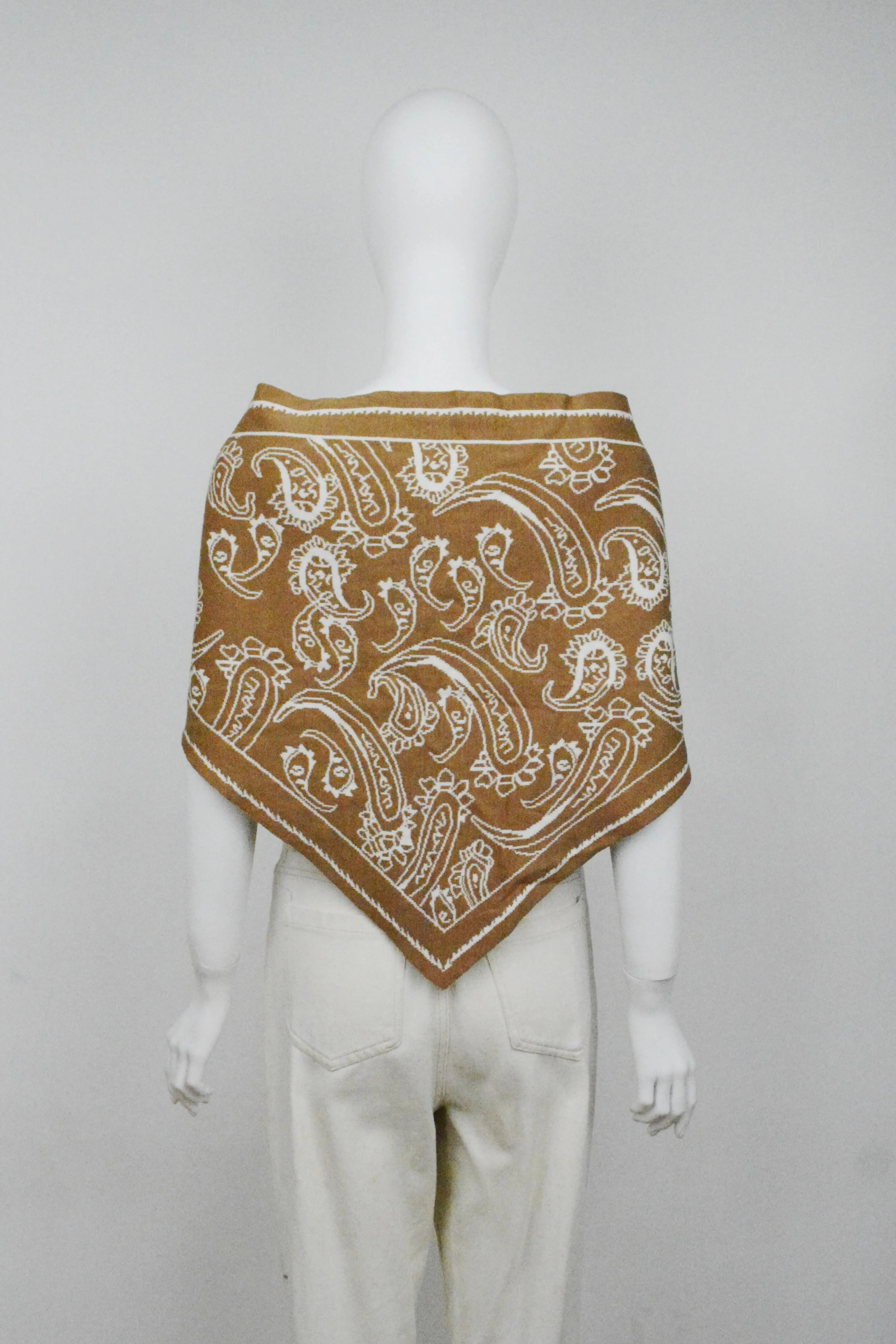 Paisley Knit Triangle Scarf Multi Wear Head Wrap 🧶🍂 - NeoKira Unlimited