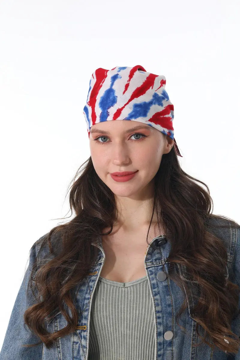 Patriotic Tie Dye Bandana – Square Scarf - NeoKira Unlimited