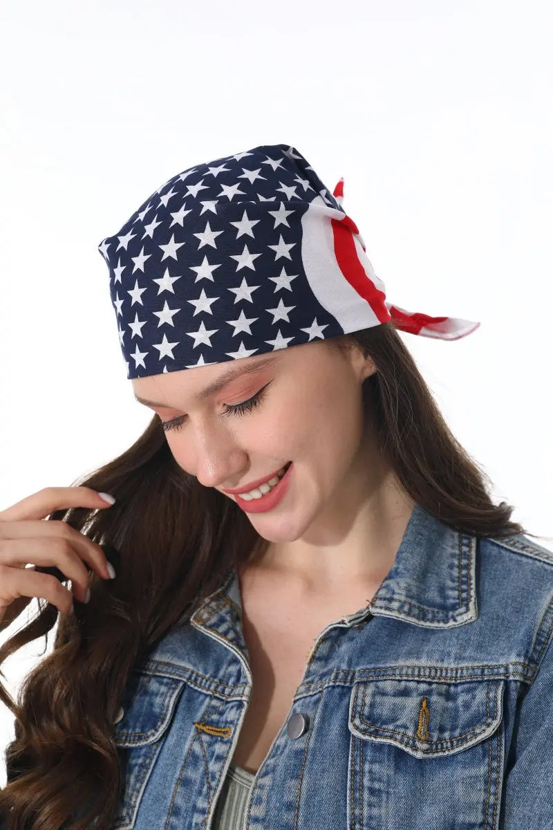 Classic US Flag Bandana – Star Stripe Scarf - NeoKira Unlimited