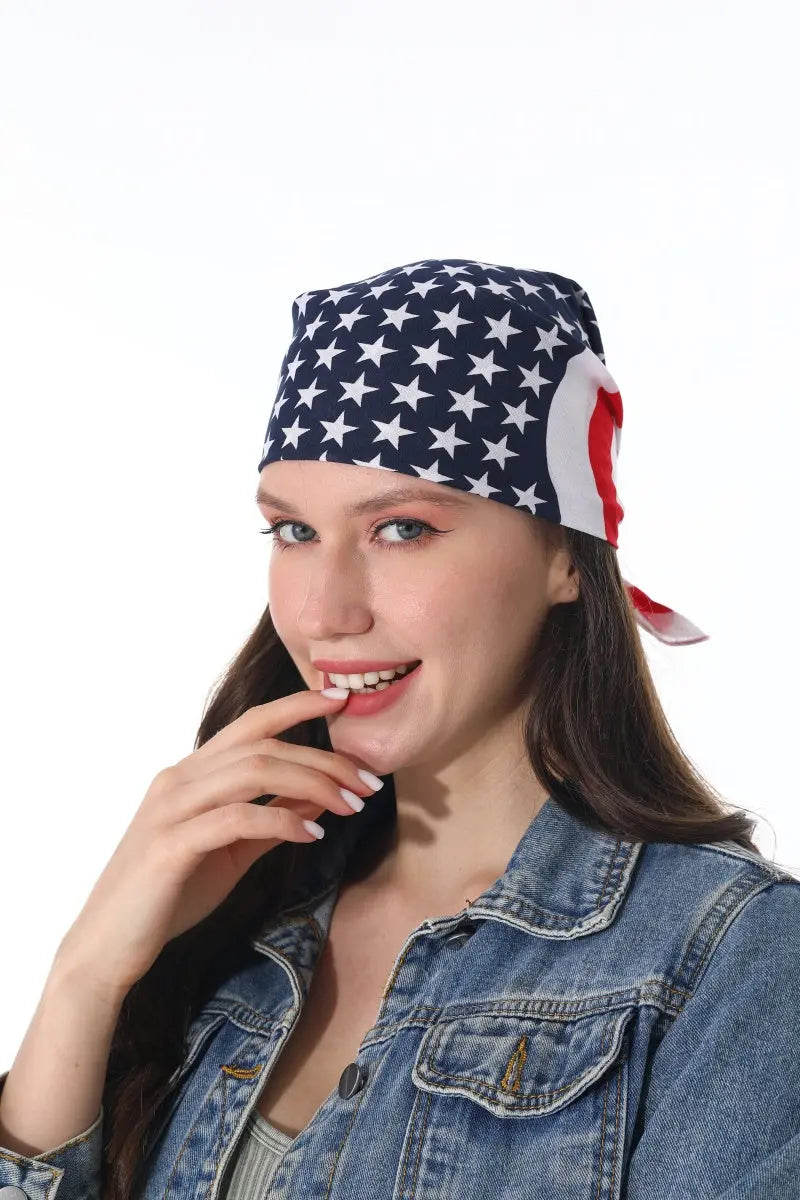 Classic US Flag Bandana – Star Stripe Scarf - NeoKira Unlimited