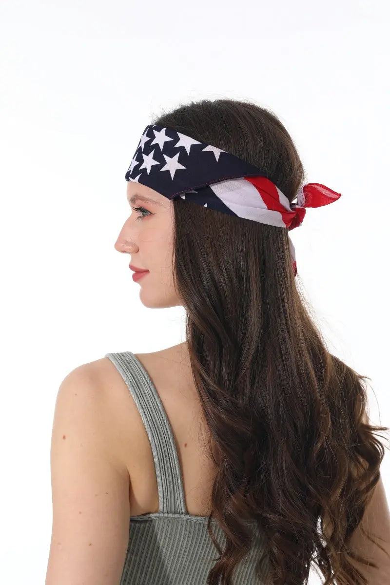 USA Flag Bandana – Cotton Star Stripe Scarf - NeoKira Unlimited