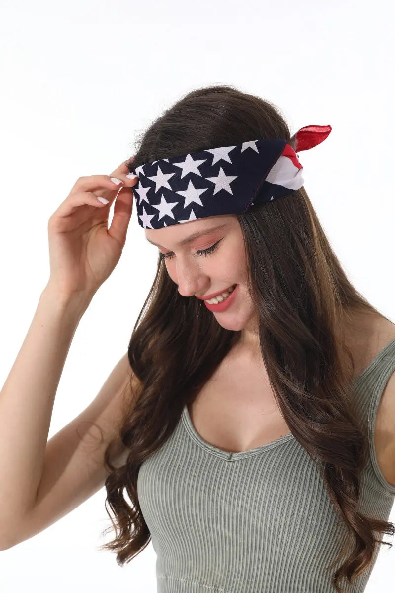 USA Flag Bandana – Cotton Star Stripe Scarf - NeoKira Unlimited